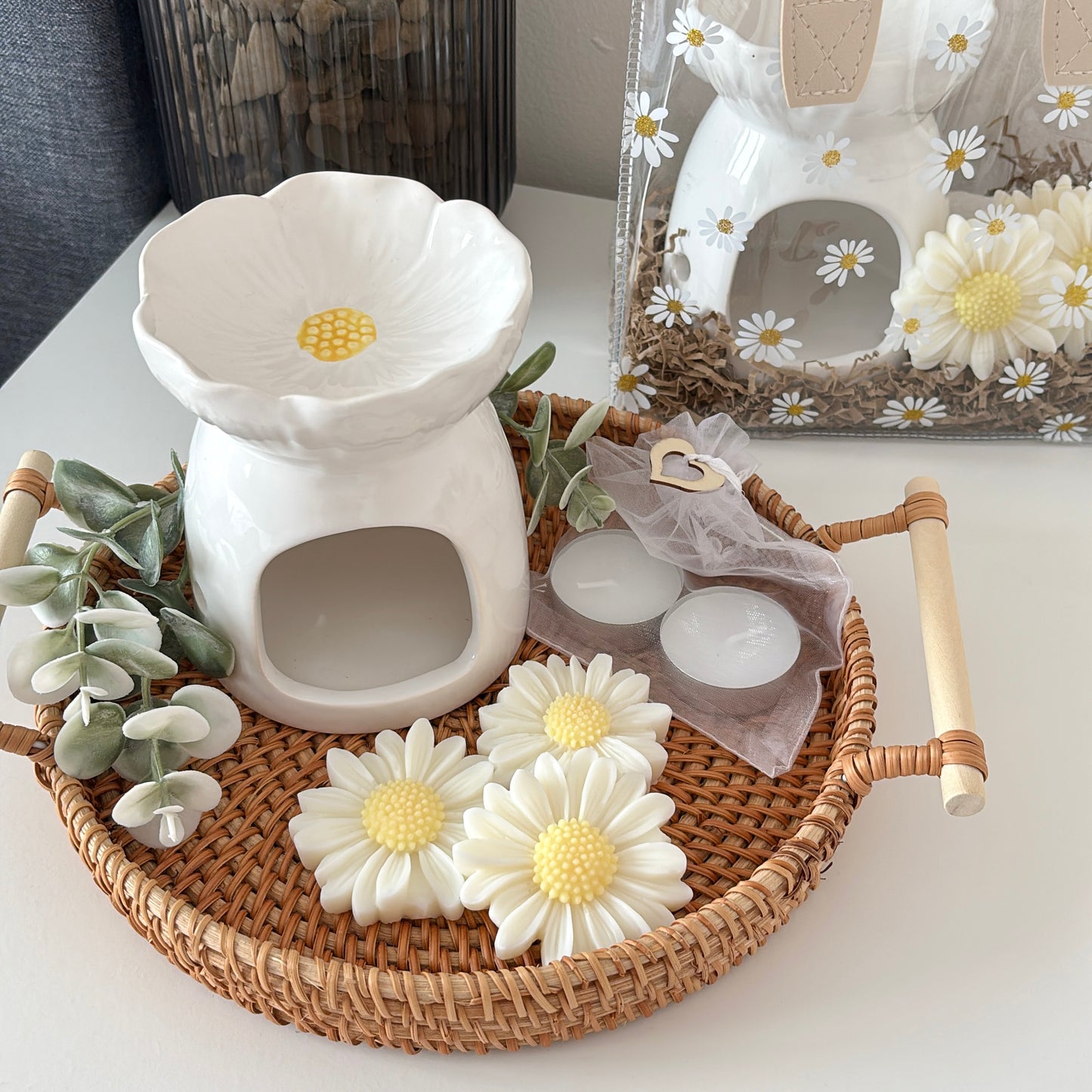 Daisy Wax Melt Burner Gift Set