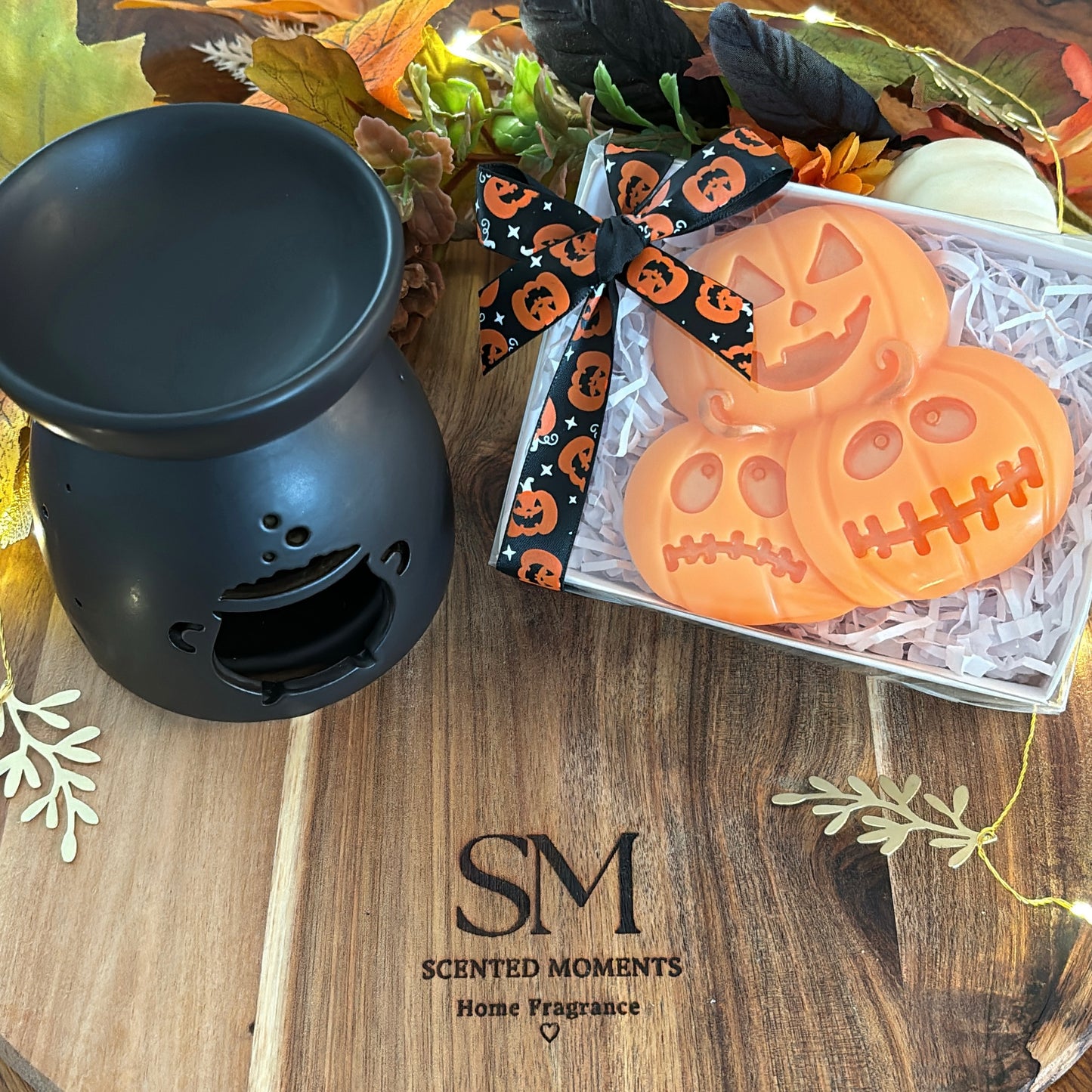Pumpkin Wax Melt & Cauldron Style Burner Gift Set