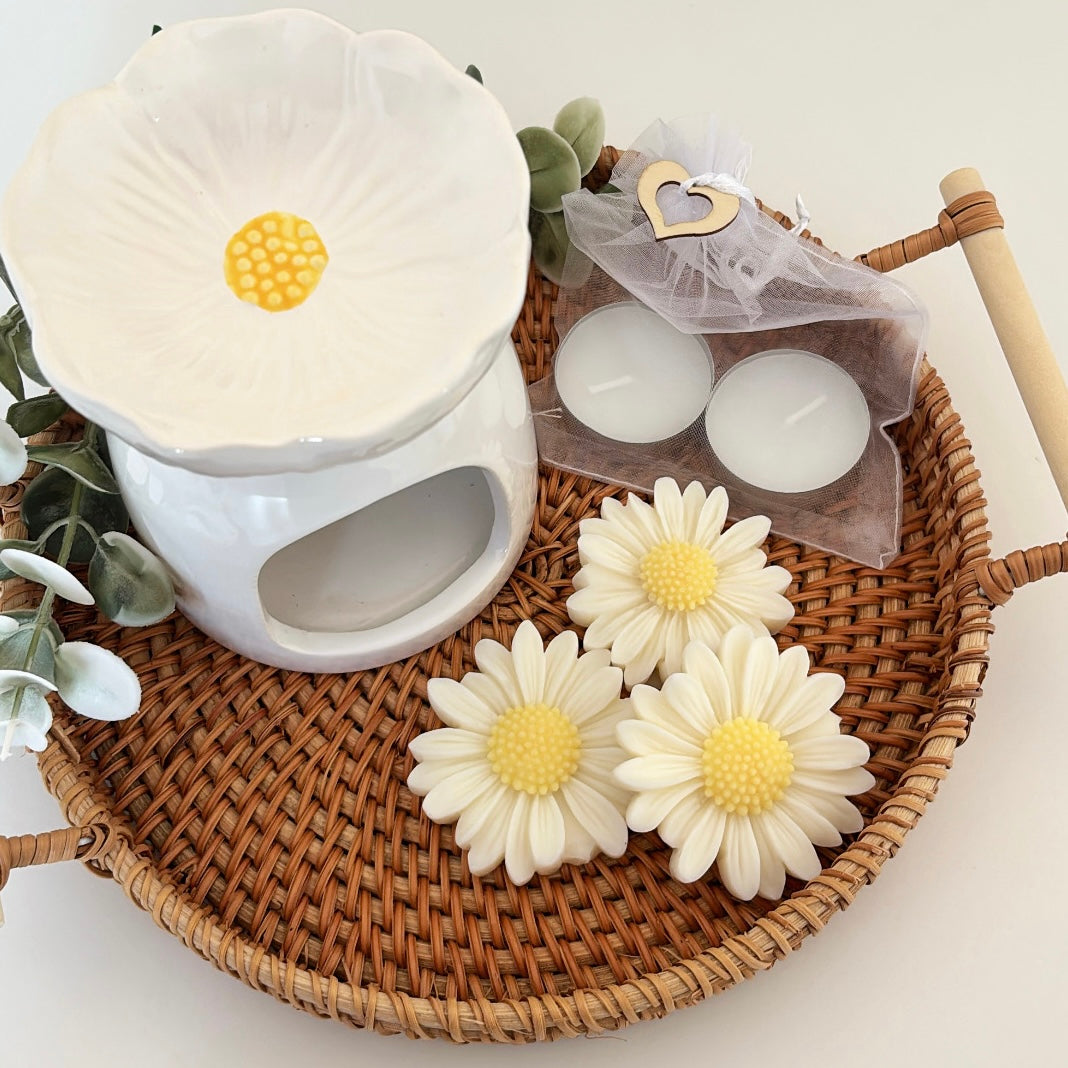 Daisy Wax Melt Burner Gift Set