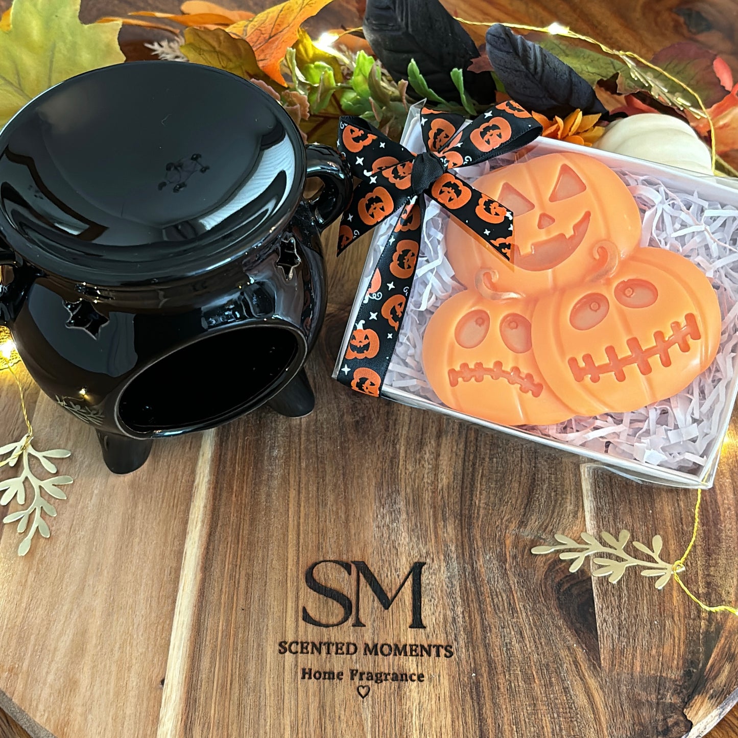 Pumpkin Wax Melt & Cauldron Style Burner Gift Set