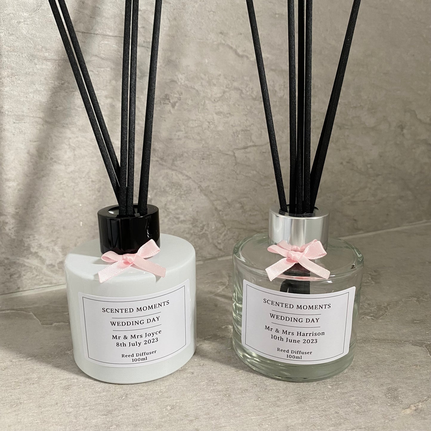 Luxury Personalised Wedding Day Reed Diffuser