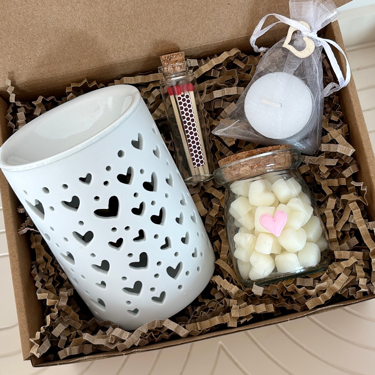 Heart Wax Melt Burner Gift Set