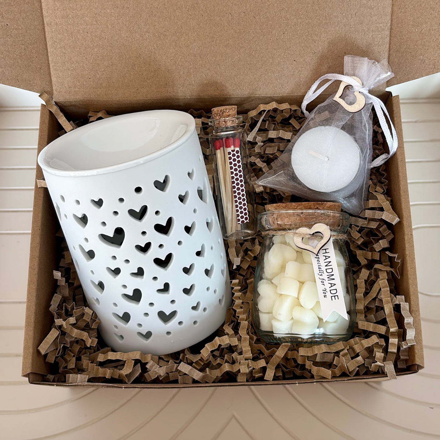 Heart Wax Melt Burner Gift Set