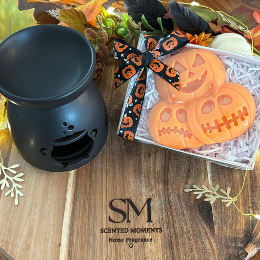 Pumpkin Wax Melt & Cauldron Style Burner Gift Set
