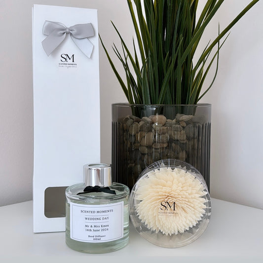 Luxury Personalised Wedding Day Reed Diffuser