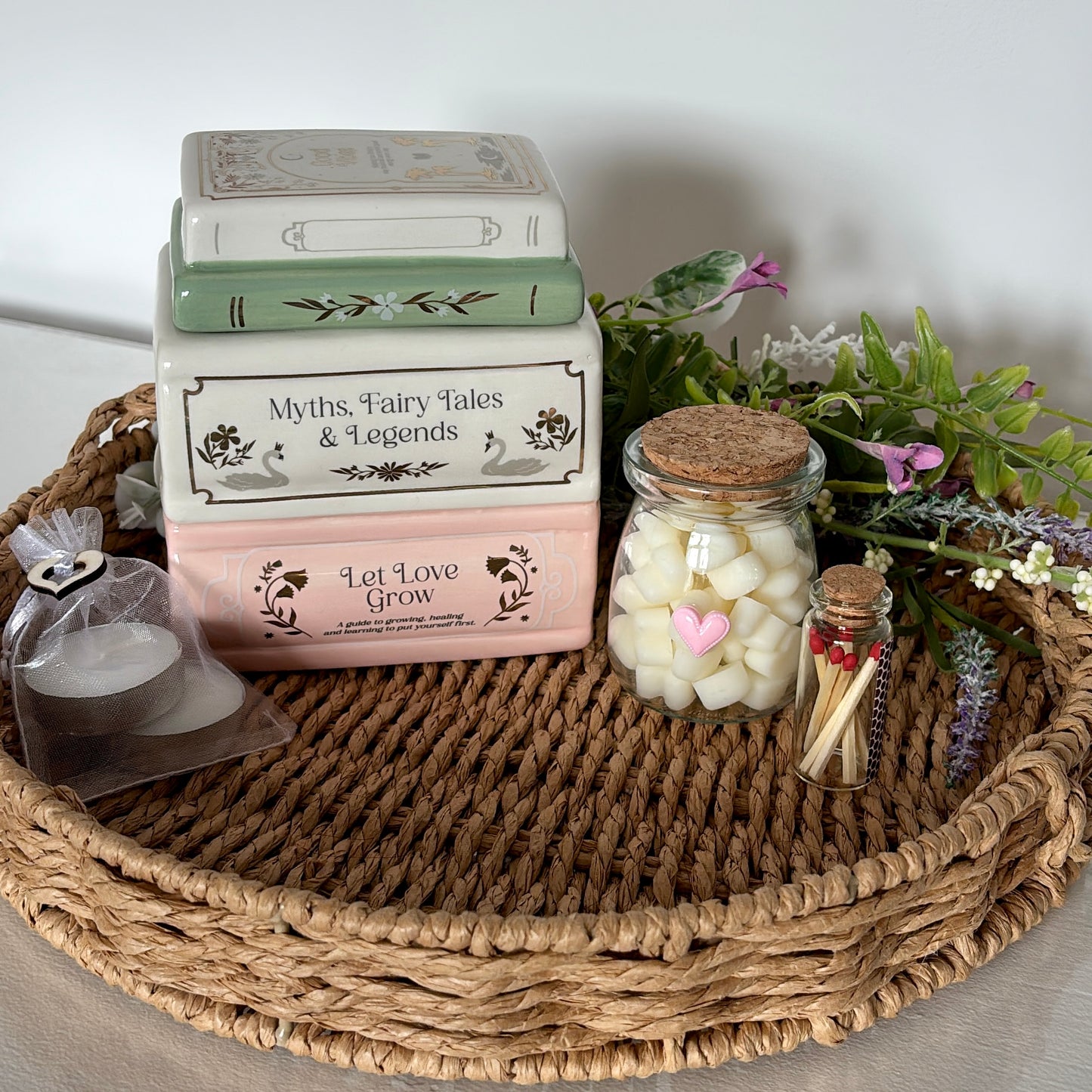 Ceramic Book Burner Wax Melt Gift Set