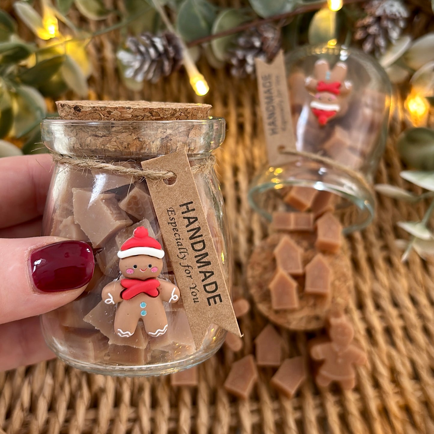 Gingerbread Glass Jar