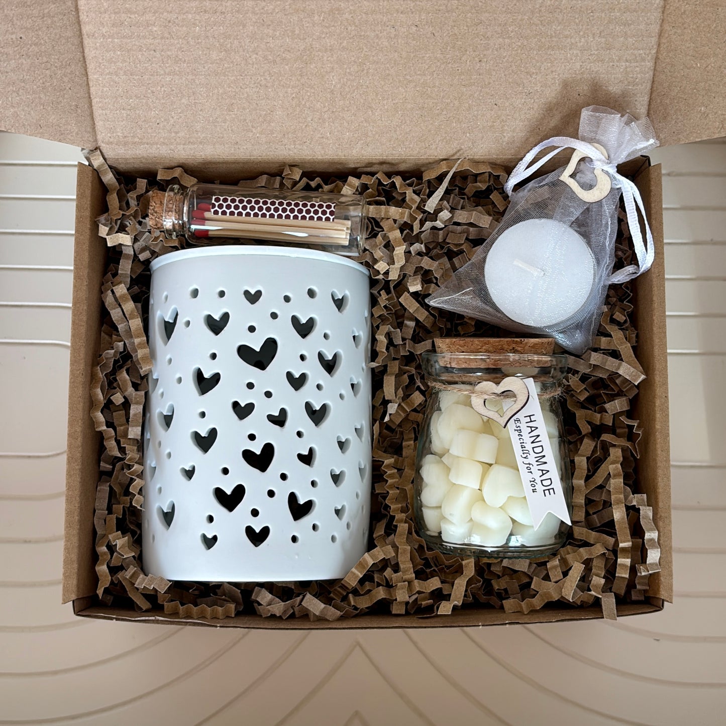 Heart Wax Melt Burner Gift Set