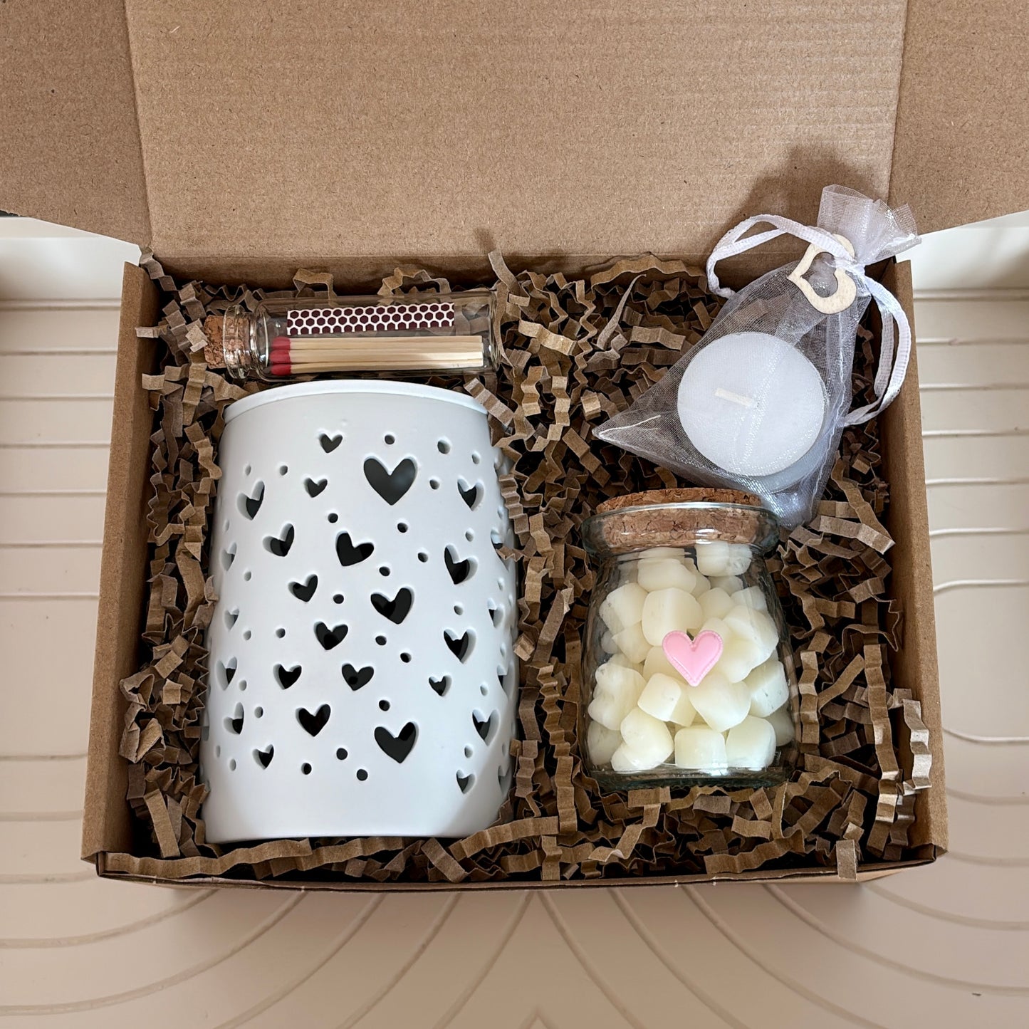 Heart Wax Melt Burner Gift Set