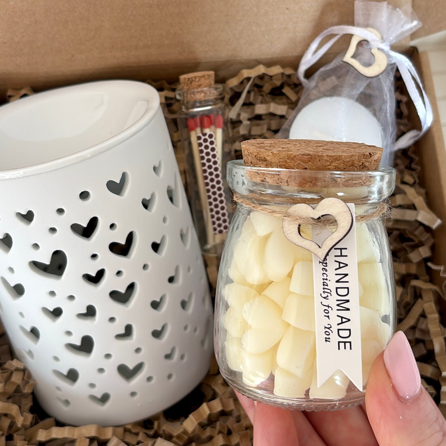Heart Wax Melt Burner Gift Set