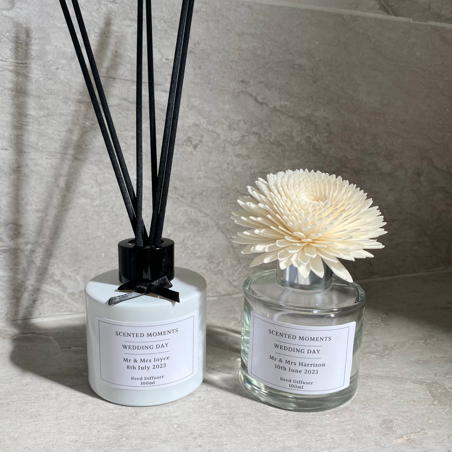 Luxury Personalised Wedding Day Reed Diffuser