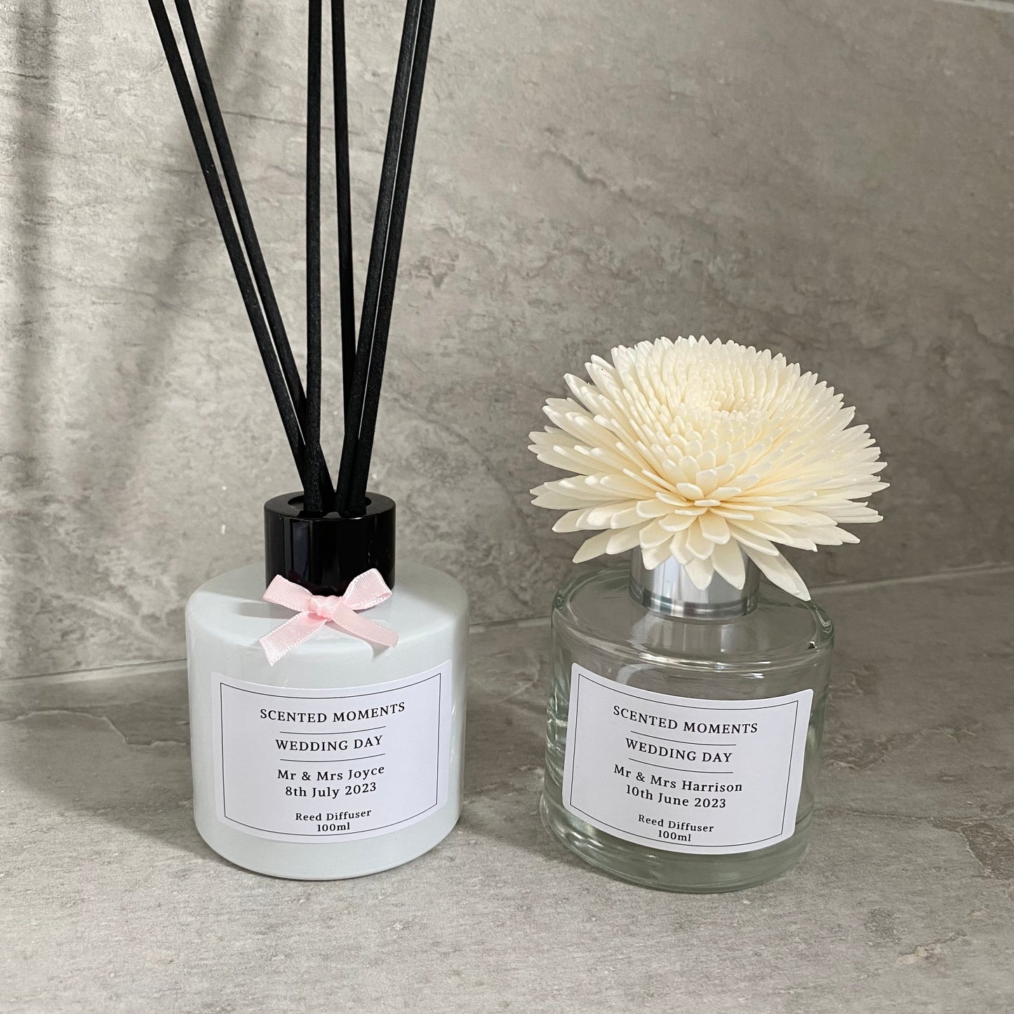 Luxury Personalised Wedding Day Reed Diffuser